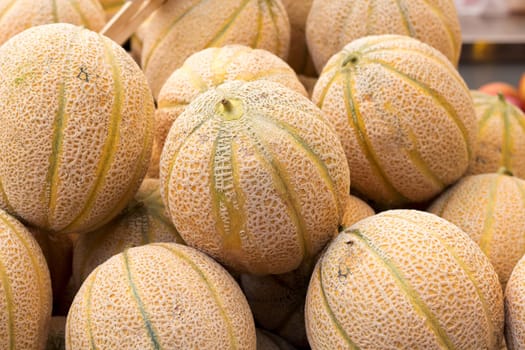 Melons on market