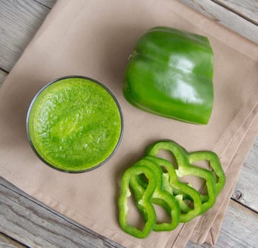 Fresh paprika smoothie juice