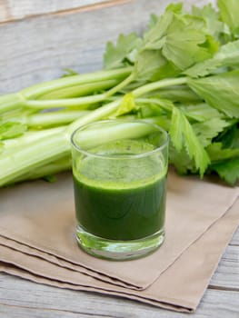 Fresh celery smoothie juice
