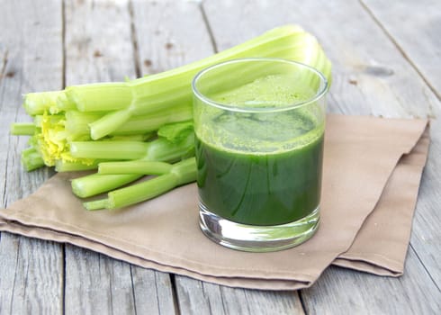 Fresh celery smoothie juice