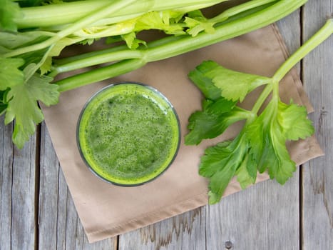 Fresh celery smoothie juice