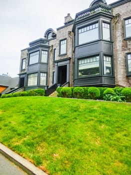 The traditional windows of building in San Francisco, USA