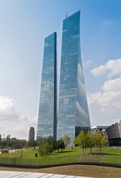 new seat of the European Central Bank in Frankfurt