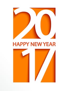 Greeting card for New 2017 year, vector illustration.