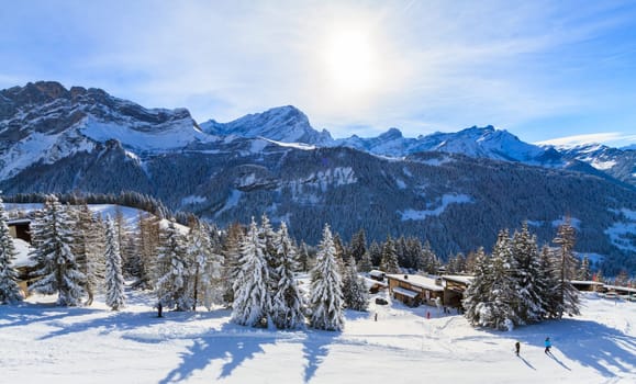 The winter landscape. Switzerland,Villars.
