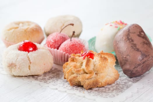 Traditional home made almond pastries from the south of Italy, Apulia region