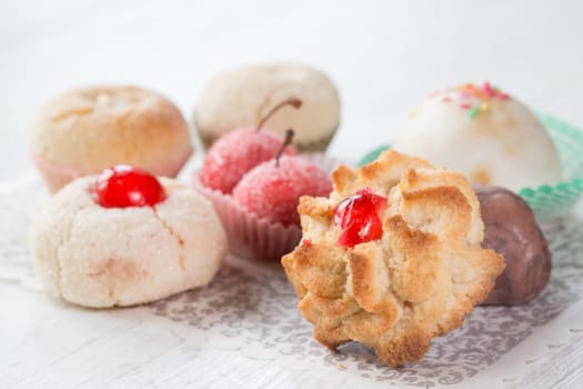 Traditional home made almond pastries from the south of Italy, Apulia region
