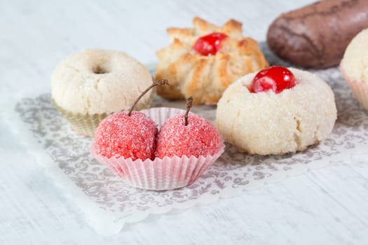 Traditional home made almond pastries from the south of Italy, Apulia region
