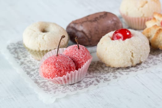 Traditional home made almond pastries from the south of Italy, Apulia region