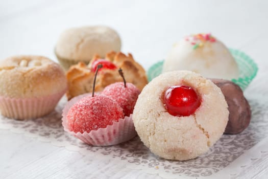 Traditional home made almond pastries from the south of Italy, Apulia region