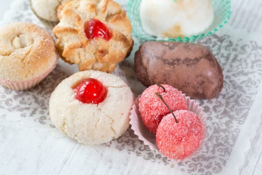 Traditional home made almond pastries from the south of Italy, Apulia region