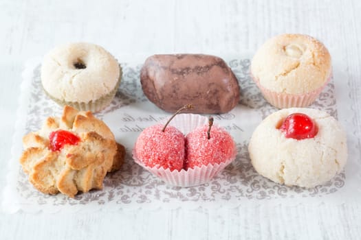 Traditional home made almond pastries from the south of Italy, Apulia region