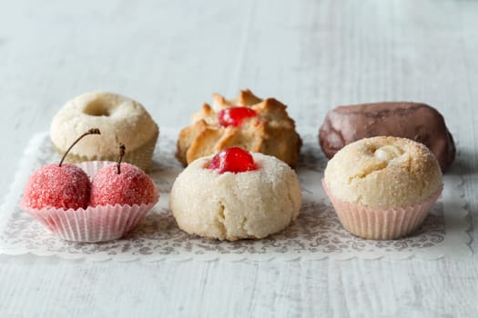 Traditional home made almond pastries from the south of Italy, Apulia region
