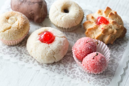 Traditional home made almond pastries from the south of Italy, Apulia region