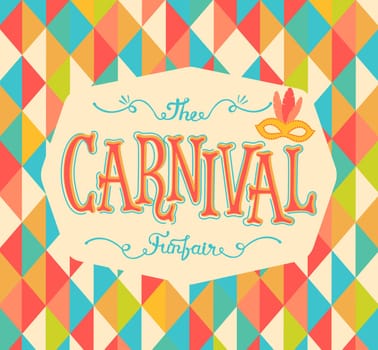 Carnival funfair background vector. Typographical design poster.