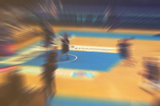 europen basketball motion blur background,vintage effect