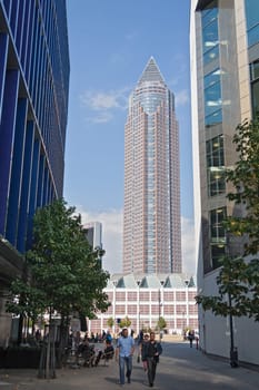 Messeturm on the site of the frankfurt fairground