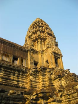 The Angkor Wat Temple, Siem Reap, Cambodia at sunset