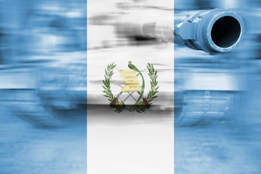 military strength theme,motion blur tank with guatemala flag