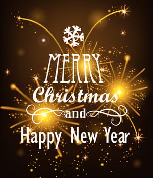 Vector Christmas Messages shine salut background. Vector illustration.