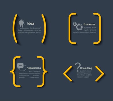 Set of templates quotes. For business, information, text. Print design. Quote form. Vector illustration.
