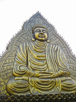 Buddha statue on a sky background in Vietnam