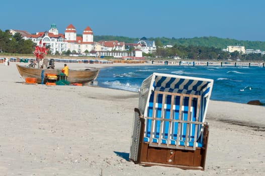 Binz view from the beach, Ruegen, Germany