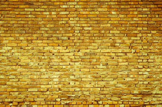 Textured old brick wall background, vintage style with copyspace