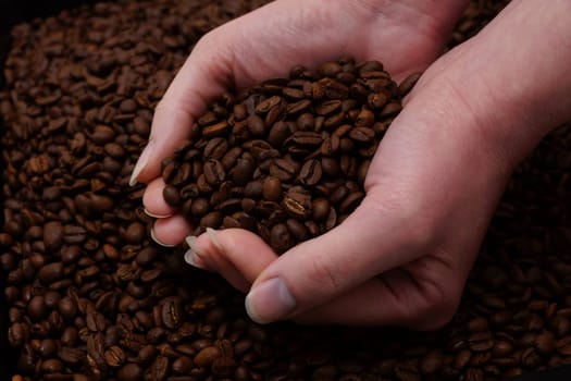 Women's hats and fresh coffee beans