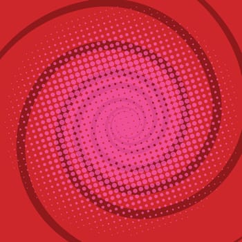 spiral red comics retro background, pop art vector illustration