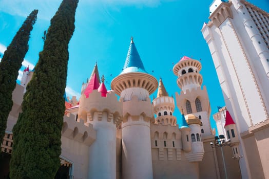 Las Vegas, United States of America - May 04, 2016: Excalibur Hotel and Casino in Las Vegas, Nevada. Its owner - MGM Resorts reported strong net revenue gain of 43 percent to 2.23 billion in third quarter 2011