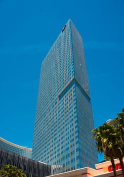 Las Vegas, United states of America - MAY 04, 2016: Aria Hotel at CityCenter, urban complex on 76 acres 31 ha located on the Las Vegas Strip with different hotels, casinos and residence