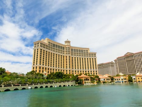 Las Vegas, United States of America - May 05, 2016: Luxury hotel Bellagio at Las Vegas, United States of America