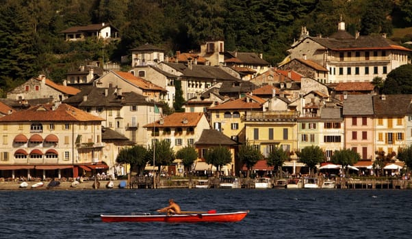 the Fishingvillage of Orta on the Lake Orta in the Lombardia  in north Italy.