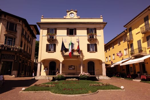 the old town of Baveno on the Lago maggiore in the Lombardia in north Italy.