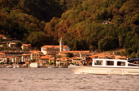 The Village Arola in the Ortasee outside of the Fishingvillage of Orta on the Lake Orta in the Lombardia  in north Italy.
