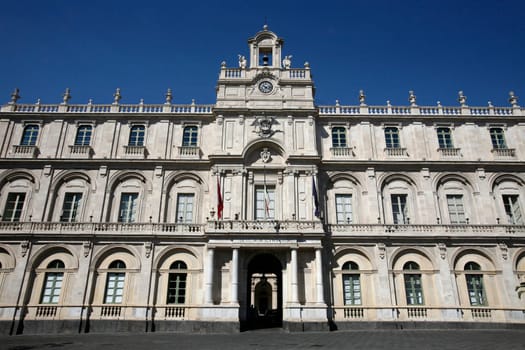the city centre in the old Town of Catania in Sicily in south Italy in Europe.