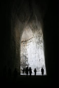the Grotta dei Cordari near the town of Siracusa in Sicily in south Italy in Europe.