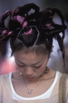 the revolucionary Rainbowkids in a squre in the City centre of Tokyo in Japan in Asia,....
