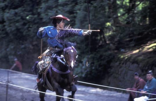 the historical festival in the Shrines of Nikko in the north of Tokyo in Japan in Asia,....