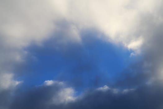 beautiful rain clouds in the sky photographed close-up