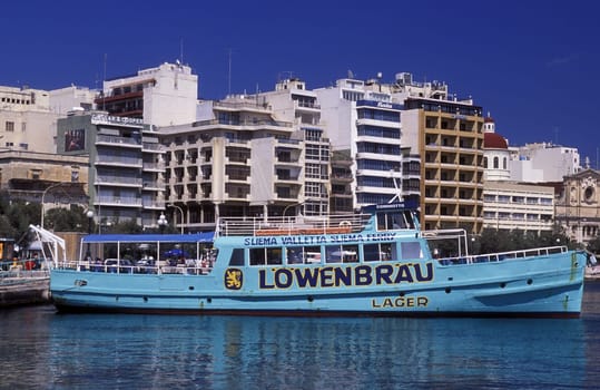 The City quater of Sliema in the city of Valletta on Malta in Europe.