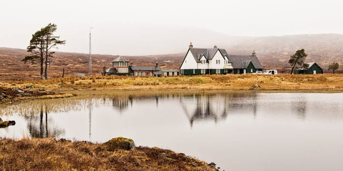 Corrour railway station in the Scottish Highlands