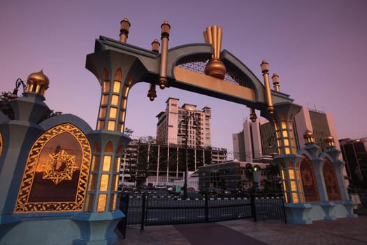 the city centre in the city of Bandar seri Begawan in the country of Brunei Darussalam on Borneo in Southeastasia.