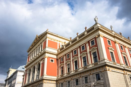 Wiener Musikverein,traditional concert hall in Vienna with the famous golden hall