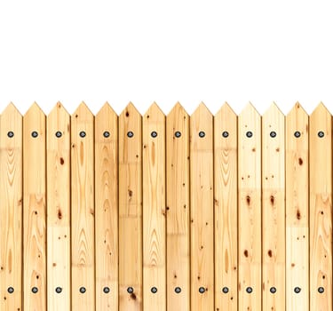 wood fence model isolated over white background