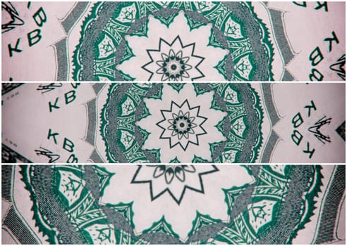 Background from a variety of hundred-dollar bills. Money money. Dollars background. Counterfeit money. Kaleidoscope