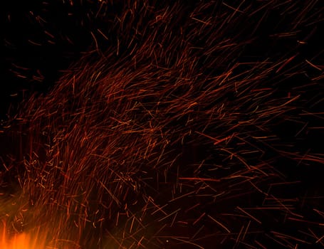 Fire flames on a black background. Blaze fire flame texture background. Close up of fire flames isolated on black background. Burn. Abstract fire flames background. Texture.