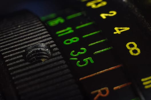 The digital camera lens closeup to design the first pages of magazines