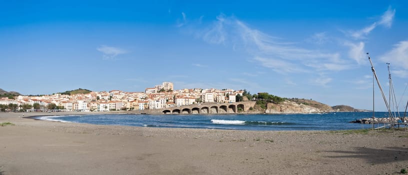 Panorama of the french commune Banyuls-sur-Mer